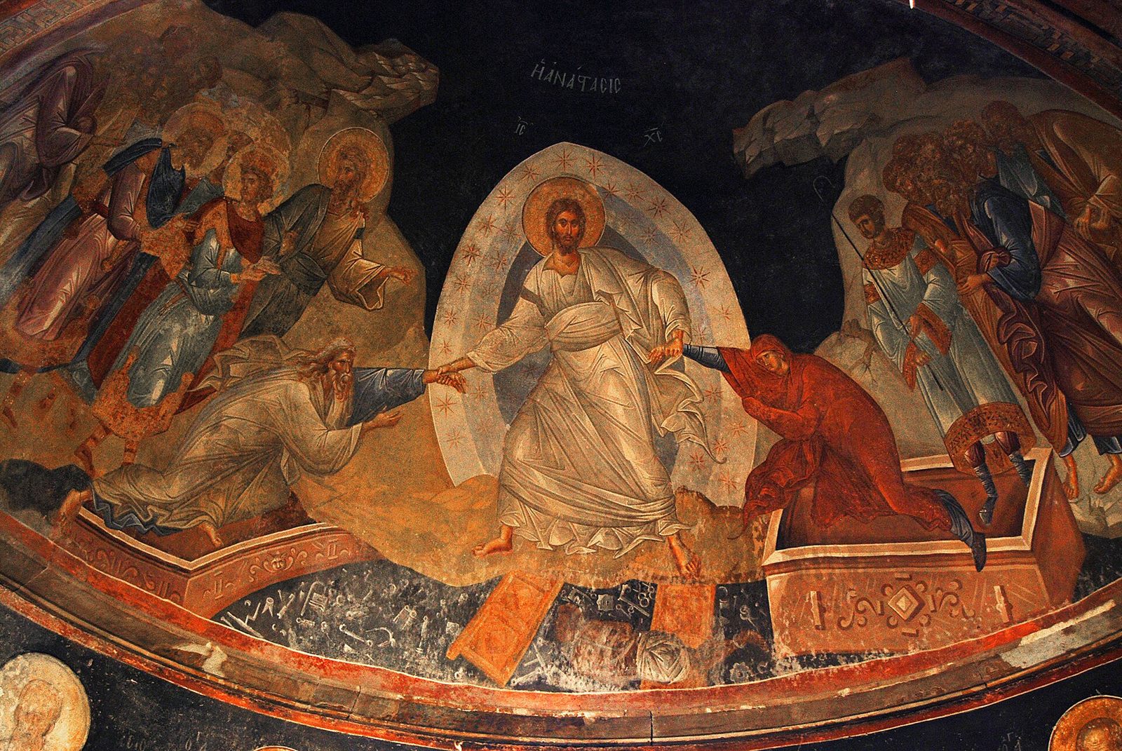 Icon of the Resurrection of Christ — the Anastasis fresco from Chora